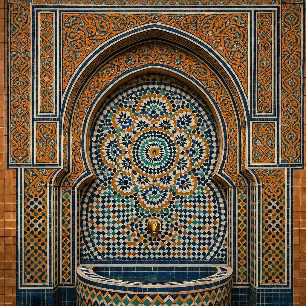 salhiahmed Handcrafted Moroccan Mosaic Fountain