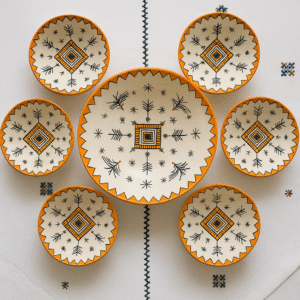 salhiahmed Vintage Hand-Painted Ceramic Dinnerware Set