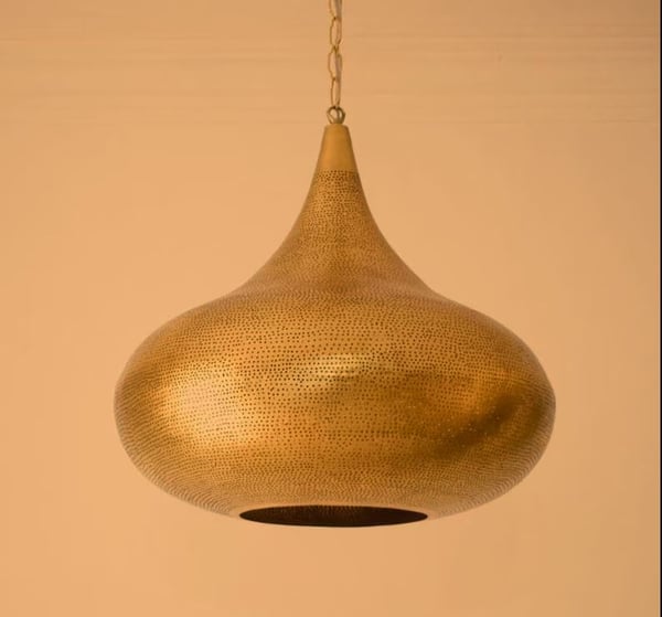 salhiahmed Handcrafted Brass Pendant Light